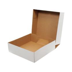 40x40x12 cm E-Commerce Versandbox - 4 Punkte - Weiß