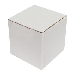 5x5x5 cm Weißer Karton Einzelwellpappe