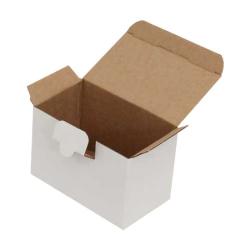 12x10x10,5 cm Weißer Karton Einzelwellpappe