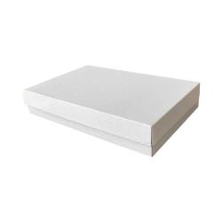 32x22x6 cm Weiße Pappschachtel